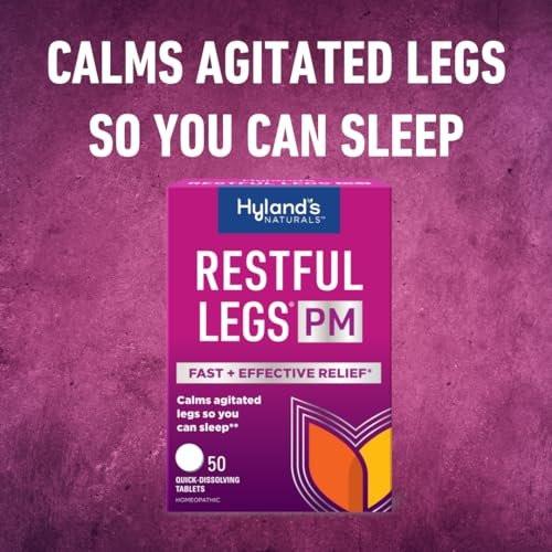 Hyland's Restful Legs PM - Nachtformel, beruhigt unruhige Beine für erholsamen Schlaf, 50 schnell lösliche Tabletten