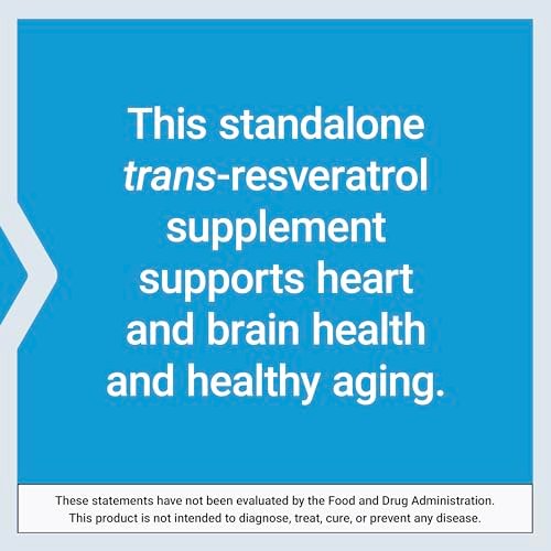 Life Extension Resveratrol Elite – Trans-Resveratrol für gesundes Altern, Herz-Kreislauf- und Gehirngesundheit, 30 Kapseln