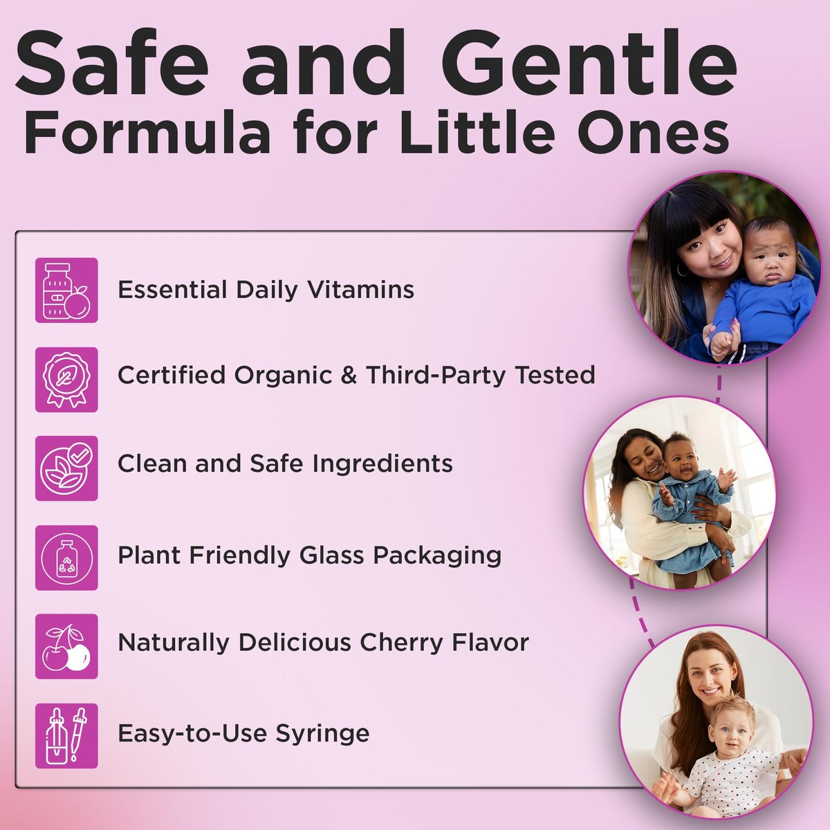 Wellements Bio Baby Multivitamin-Tropfen (1 Fl Oz) – Kirschgeschmack, flüssige Multivitamine für Säuglinge & Kleinkinder (ab 2 Monaten) – Für Immunsystem, gesundes Wachstum & Knochenentwicklung