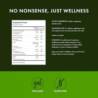Swanson Super Stress B-Complex mit Vitamin C – Energie- und Immununterstützung für stressgeplagte Berufstätige (100 Kapseln)