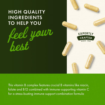 Swanson Super Stress B-Complex mit Vitamin C – Energie- und Immununterstützung für stressgeplagte Berufstätige (100 Kapseln)