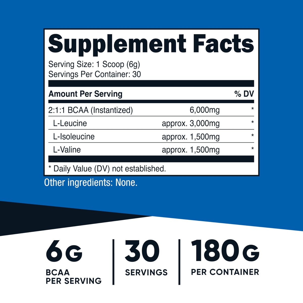 Nutricost BCAA Pulver (ungeschmackt, 30 Portionen) - Vegetarisch, Nicht-GVO, Glutenfrei, Optimales 2:1:1 Verhältnis