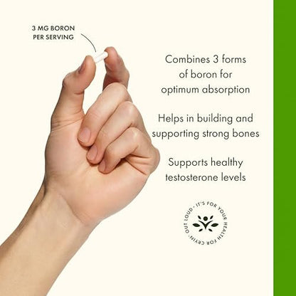 Swanson Triple Boron Komplex - Knochen- und Gelenkgesundheit Mineralergänzung für Erwachsene über 50 mit optimaler Absorption - Citrat, Aspartat, Glycinat (250 Kapseln)