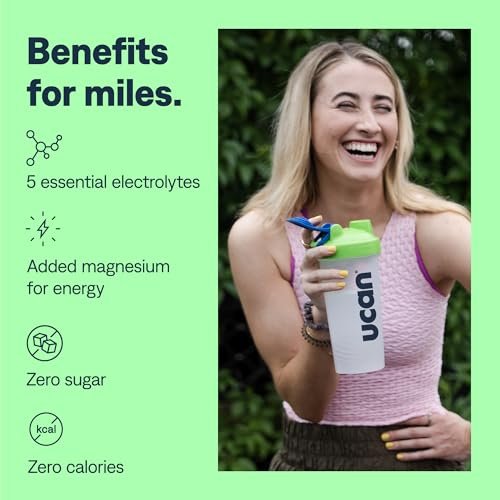 UCAN Hydrate Elektrolyt-Getränkemischung (Wassermelone, 30 Portionen) – Zuckerfrei, Keto-freundlich, Vegan, Nicht-GVO, Glutenfrei – Elektrolytpulver mit Kalium & Magnesium für Läufer & Sportler