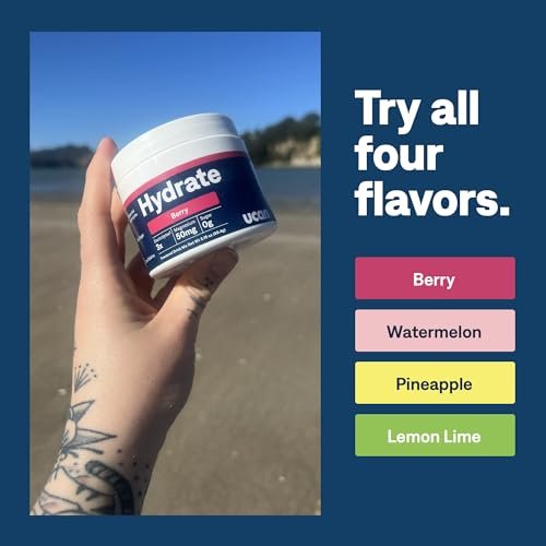 UCAN Hydrate Elektrolyt-Getränkemischung (Wassermelone, 30 Portionen) – Zuckerfrei, Keto-freundlich, Vegan, Nicht-GVO, Glutenfrei – Elektrolytpulver mit Kalium & Magnesium für Läufer & Sportler