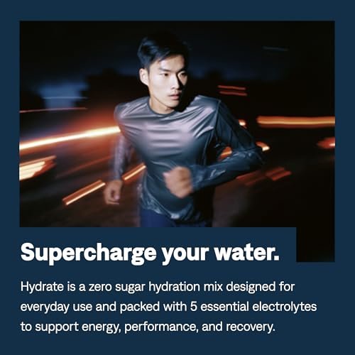 UCAN Hydrate Elektrolyt-Getränkemischung (Wassermelone, 30 Portionen) – Zuckerfrei, Keto-freundlich, Vegan, Nicht-GVO, Glutenfrei – Elektrolytpulver mit Kalium & Magnesium für Läufer & Sportler