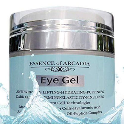 Anti-Aging Augengel mit Hyaluronsäure und Aloe Vera – Wirksam gegen dunkle Augenringe, Tränensäcke, Falten und Krähenfüße, 50 ml