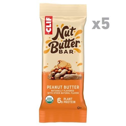 CLIF Nut Butter Bar – Erdnussbutter – Energie-Snack-Riegel – Bio – Nicht-GVO – Pflanzlich – Niedriger glykämischer Index – 1,76 oz (5er Pack)