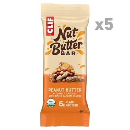 CLIF Nut Butter Bar – Erdnussbutter – Energie-Snack-Riegel – Bio – Nicht-GVO – Pflanzlich – Niedriger glykämischer Index – 1,76 oz (5er Pack)