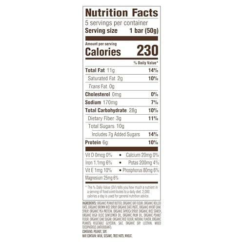 CLIF Nut Butter Bar – Erdnussbutter – Energie-Snack-Riegel – Bio – Nicht-GVO – Pflanzlich – Niedriger glykämischer Index – 1,76 oz (5er Pack)