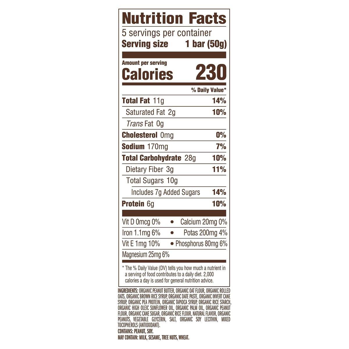 CLIF Nut Butter Bar – Erdnussbutter – Energie-Snack-Riegel – Bio – Nicht-GVO – Pflanzlich – Niedriger glykämischer Index – 1,76 oz (5er Pack)