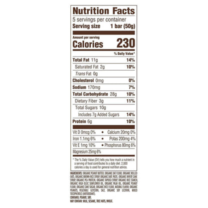 CLIF Nut Butter Bar – Erdnussbutter – Energie-Snack-Riegel – Bio – Nicht-GVO – Pflanzlich – Niedriger glykämischer Index – 1,76 oz (5er Pack)