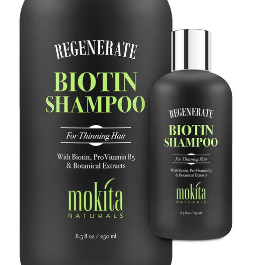 Mokita Naturals Volumen- und Haarwuchsshampoo für dünner werdendes Haar, sulfatfrei & vegan, 240 ml