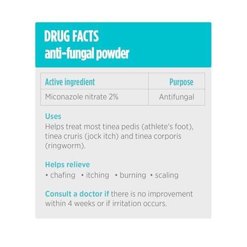 Comfort Zone Miconazorb Antifungal Puder, Talkumfrei, Miconazolnitrat 2%, zur Behandlung von Fußpilz, Juckreiz in der Leiste und Ringelflechte, 2,5 oz (71 g) (3er-Pack)