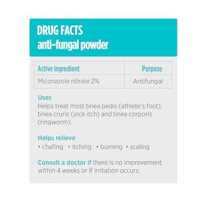 Comfort Zone Miconazorb Antifungal Puder, Talkumfrei, Miconazolnitrat 2%, zur Behandlung von Fußpilz, Juckreiz in der Leiste und Ringelflechte, 2,5 oz (71 g) (3er-Pack)