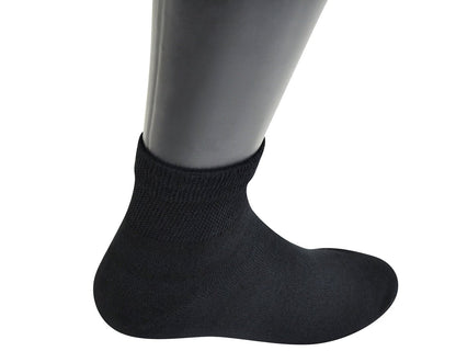 Yomandamor Herren Coolmax Diabetikersocken mit nahtloser Zehe, Knöchelhoch, Breite Passform, 5 Paar
