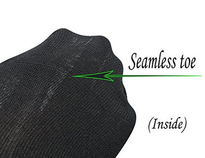 Yomandamor Herren Coolmax Diabetikersocken mit nahtloser Zehe, Knöchelhoch, Breite Passform, 5 Paar