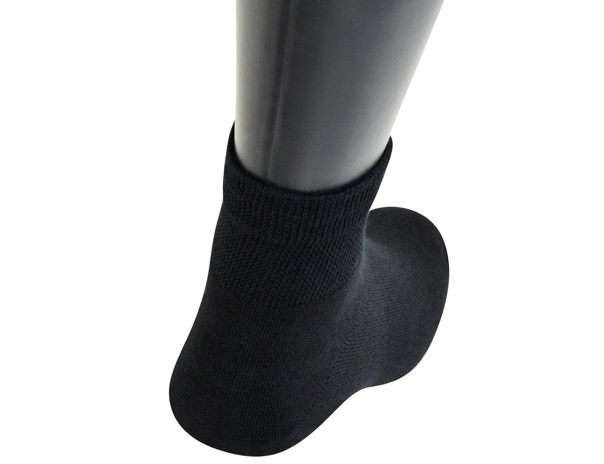 Yomandamor Herren Coolmax Diabetikersocken mit nahtloser Zehe, Knöchelhoch, Breite Passform, 5 Paar