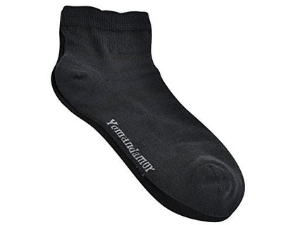 Yomandamor Herren Coolmax Diabetikersocken mit nahtloser Zehe, Knöchelhoch, Breite Passform, 5 Paar