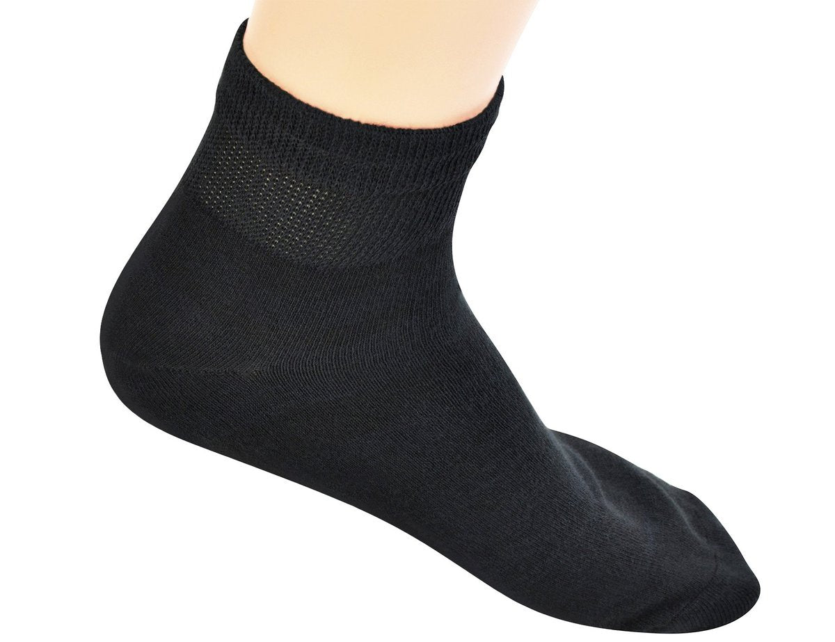 Yomandamor Herren Coolmax Diabetikersocken mit nahtloser Zehe, Knöchelhoch, Breite Passform, 5 Paar