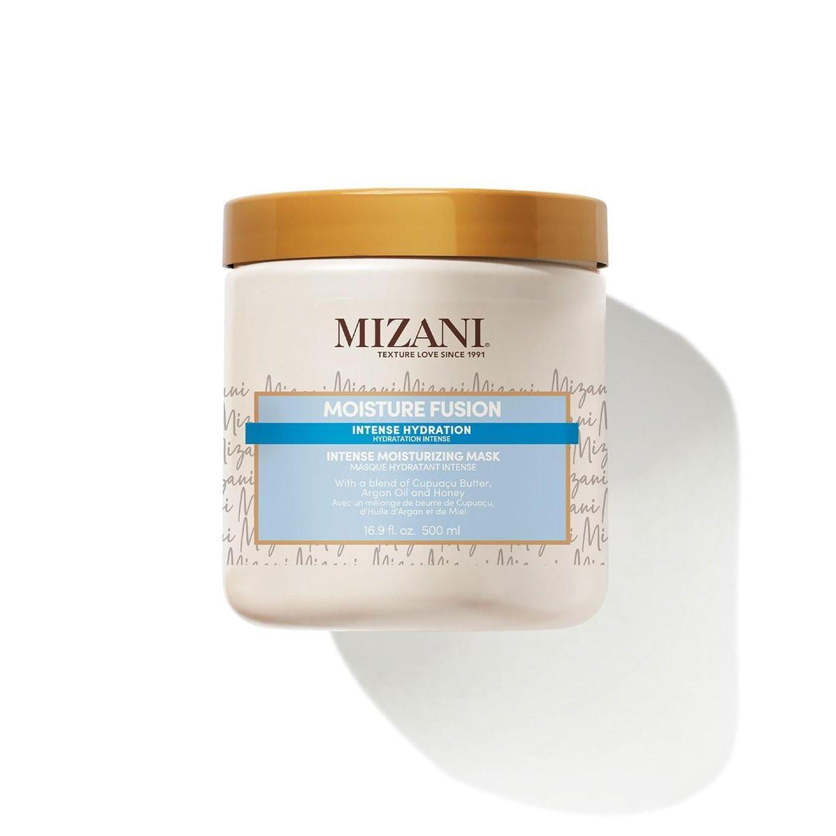 Mizani Moisture Fusion Intense Feuchtigkeitsmaske – Hydratisierende Haarmaske für trockenes und lockiges Haar, Tiefenpflege mit Arganöl, sulfatfrei, 500 ml