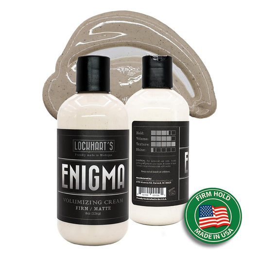 Lockhart's Enigma Matte Cream Clay – Styling Creme für Herren – Starker, langanhaltender Halt, natürliches Matt-Finish – Kaolin & Bentonit Ton für Volumen und Textur – Pflegende Bienenwachs-Formel (237 ml)