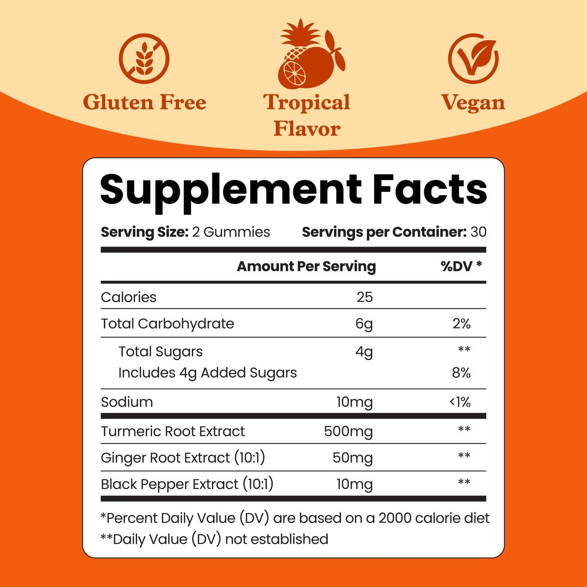 BeLive Kurkuma und Ingwer Gummis - 500mg - Gelenk- und Beweglichkeitsunterstützung - Curcumin mit schwarzem Pfeffer für verbesserte Aufnahme - Glutenfrei und vegan - Tropischer Geschmack - 60 Stück