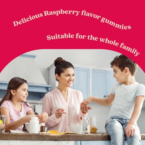 BeLive Holunderbeeren Gummibärchen mit Vitamin C, D3 und Zink - Multivitamin-Präparat zur Unterstützung des Immunsystems für Kinder & Erwachsene - 50 Stück - Himbeergeschmack