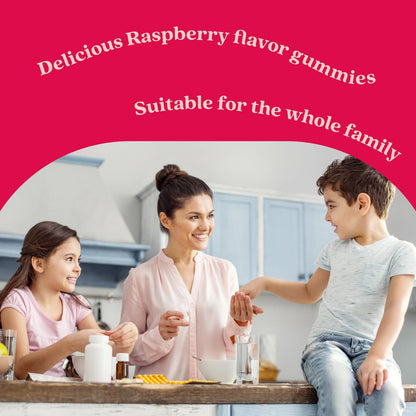 BeLive Holunderbeeren Gummibärchen mit Vitamin C, D3 und Zink - Multivitamin-Präparat zur Unterstützung des Immunsystems für Kinder & Erwachsene - 50 Stück - Himbeergeschmack