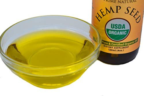 Prime Natural Bio Hanföl 118 ml – USDA Bio, Kaltgepresst, nativ, unraffiniert, vegan – Reich an Omega 3-6-9 – Für Gesicht, Körper, Haut & Haare