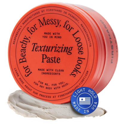 Firsthand Supply Texturierende Paste für Männer & Frauen – Mittlerer Halt, Natürlicher Finish – Wasserbasiert, Nicht Fettend – Für Mehr Volumen und Textur – Für Längeres Haar – 85 g