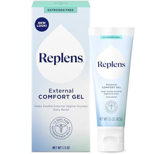 Replens External Comfort Gel gegen vaginale Trockenheit, duftfreies tägliches Pflegegel, hormonfrei, 42,5 g
