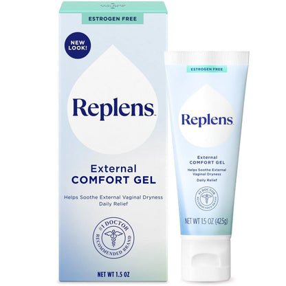 Replens External Comfort Gel gegen vaginale Trockenheit, duftfreies tägliches Pflegegel, hormonfrei, 42,5 g