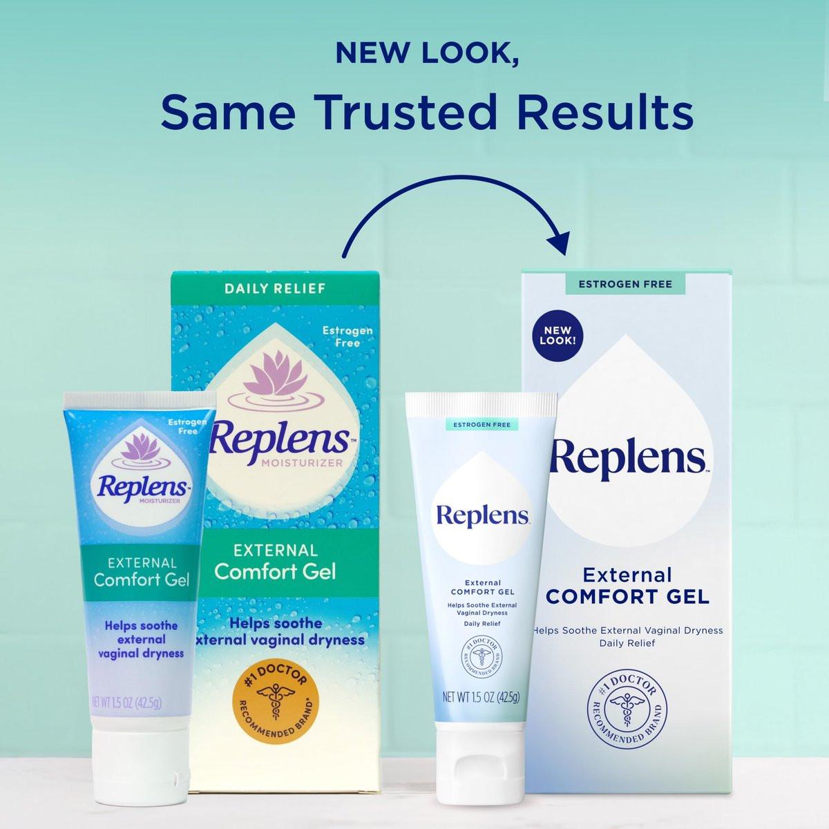 Replens External Comfort Gel gegen vaginale Trockenheit, duftfreies tägliches Pflegegel, hormonfrei, 42,5 g