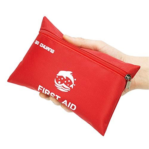 Kleines Reise-Erste-Hilfe-Set – 87-teilig zur Behandlung der meisten Verletzungen, ideal für Zuhause, unterwegs, Auto, Camping, Arbeit, Wandern