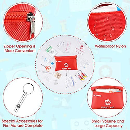 Kleines Reise-Erste-Hilfe-Set – 87-teilig zur Behandlung der meisten Verletzungen, ideal für Zuhause, unterwegs, Auto, Camping, Arbeit, Wandern