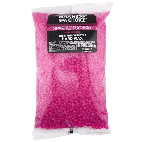 Waxness Spa Choice Hartwachs Medium Creamy Vielseitig Glitzernd Fuchsia 2,2 lb (1 kg)
