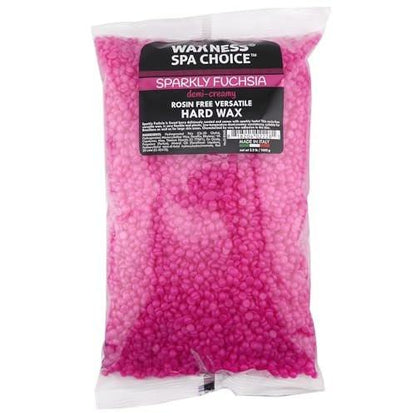 Waxness Spa Choice Hartwachs Medium Creamy Vielseitig Glitzernd Fuchsia 2,2 lb (1 kg)