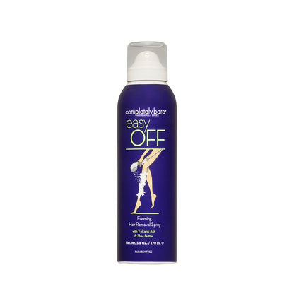 completely bare easy OFF Schaum-Haarentfernungs-Spray mit feuchtigkeitsspendender Sheabutter & Aloe Vera – 6 Fl Oz