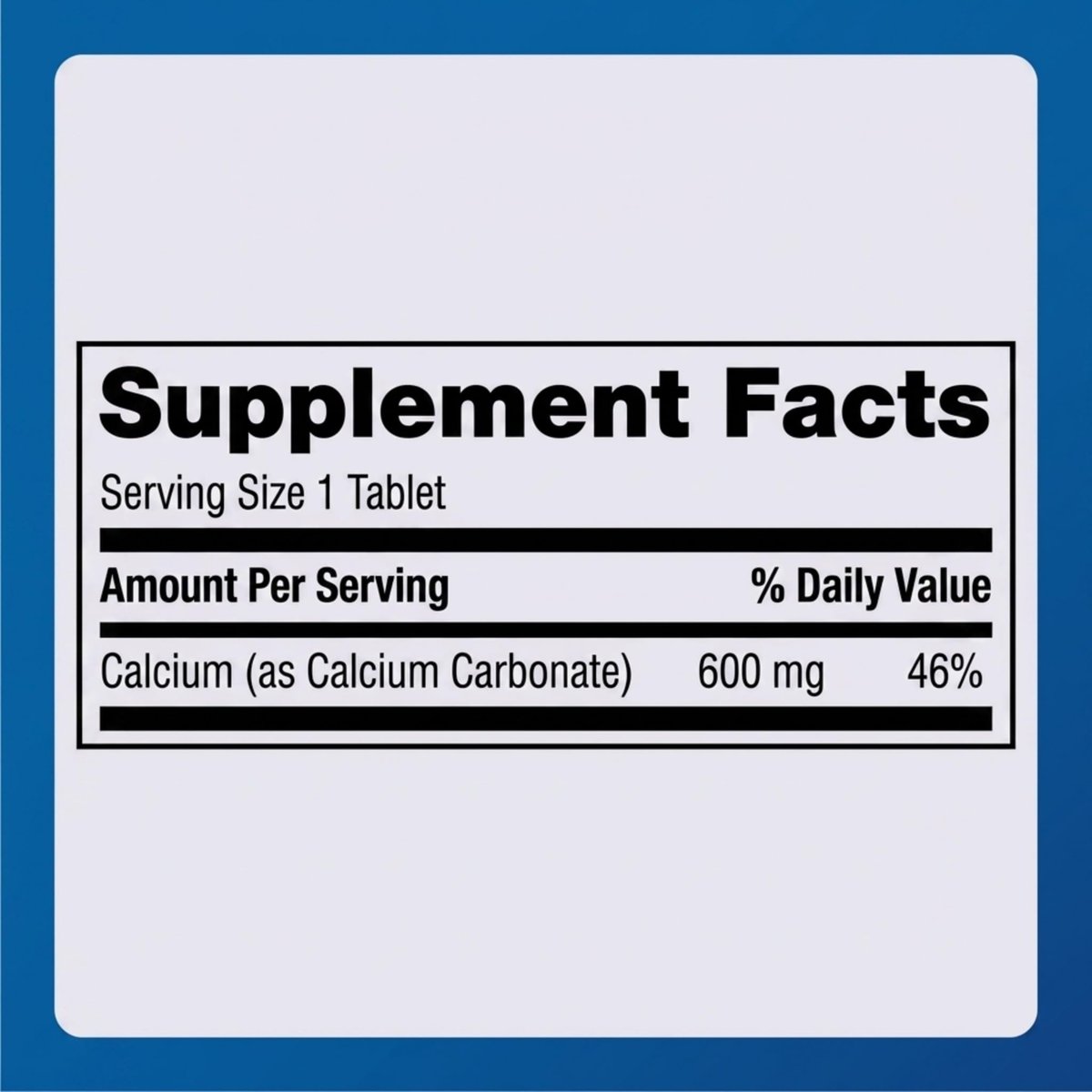 Major 600mg Calcium Tabletten – Calcium Nahrungsergänzungsmittel – 150 Stück (1 Packung)