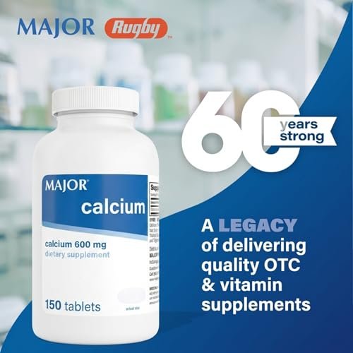 Major 600mg Calcium Tabletten – Calcium Nahrungsergänzungsmittel – 150 Stück (1 Packung)