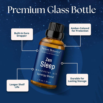 Zen Sleep ätherisches Öl 30 ml – Lavendel & Rosmarin Entspannungsöl für Diffuser & Luftbefeuchter – Beruhigende Aromatherapie für erholsamen Schlaf – Nexon Botanics