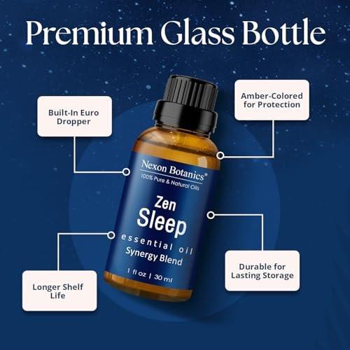 Zen Sleep ätherisches Öl 30 ml – Lavendel & Rosmarin Entspannungsöl für Diffuser & Luftbefeuchter – Beruhigende Aromatherapie für erholsamen Schlaf – Nexon Botanics
