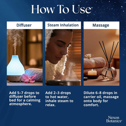 Zen Sleep ätherisches Öl 30 ml – Lavendel & Rosmarin Entspannungsöl für Diffuser & Luftbefeuchter – Beruhigende Aromatherapie für erholsamen Schlaf – Nexon Botanics