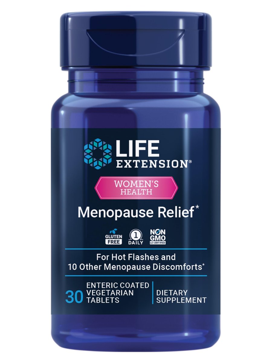 Life Extension Menopause Relief – Sibirischer Rhabarber, Wechseljahre Ergänzung für Frauen, Lindert Hitzewallungen, Stimmungsschwankungen, Nachtschweiß, Hormonfrei, Glutenfrei, Nicht-GVO, Vegetarisch, 30 Tabletten
