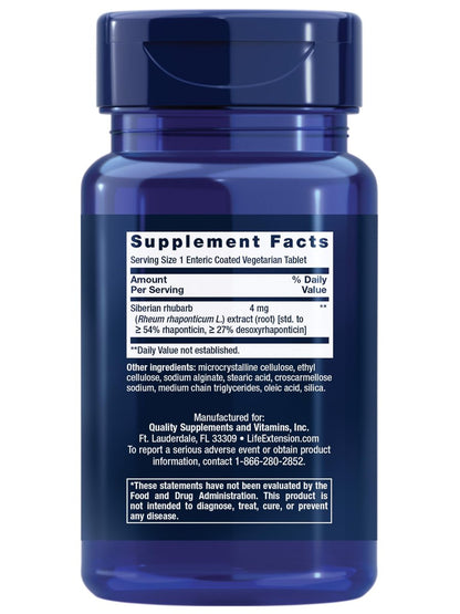 Life Extension Menopause Relief – Sibirischer Rhabarber, Wechseljahre Ergänzung für Frauen, Lindert Hitzewallungen, Stimmungsschwankungen, Nachtschweiß, Hormonfrei, Glutenfrei, Nicht-GVO, Vegetarisch, 30 Tabletten