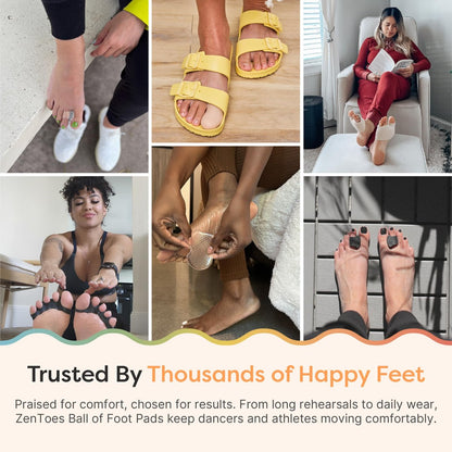 ZenToes Metatarsal-Pads für Damen, Ballenpolster, Ferseneinlagen, Schuheinlagen bei Morton-Neurom und Sesamoiditis, Metatarsalgie-Fußpolster, 2 Paar