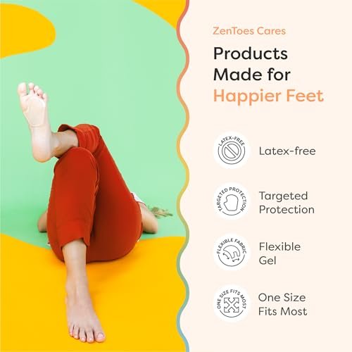 ZenToes Metatarsal-Pads für Damen, Ballenpolster, Ferseneinlagen, Schuheinlagen bei Morton-Neurom und Sesamoiditis, Metatarsalgie-Fußpolster, 2 Paar