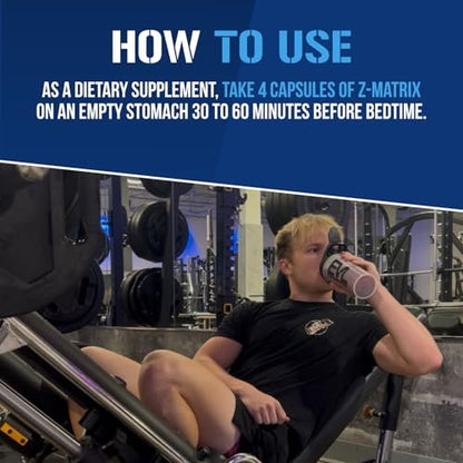 EVL Post-Workout Recovery Supplement – Magnesium und Zink – ZMatrix Zink Magnesium Aspartat zur Muskelregeneration und Schlafunterstützung