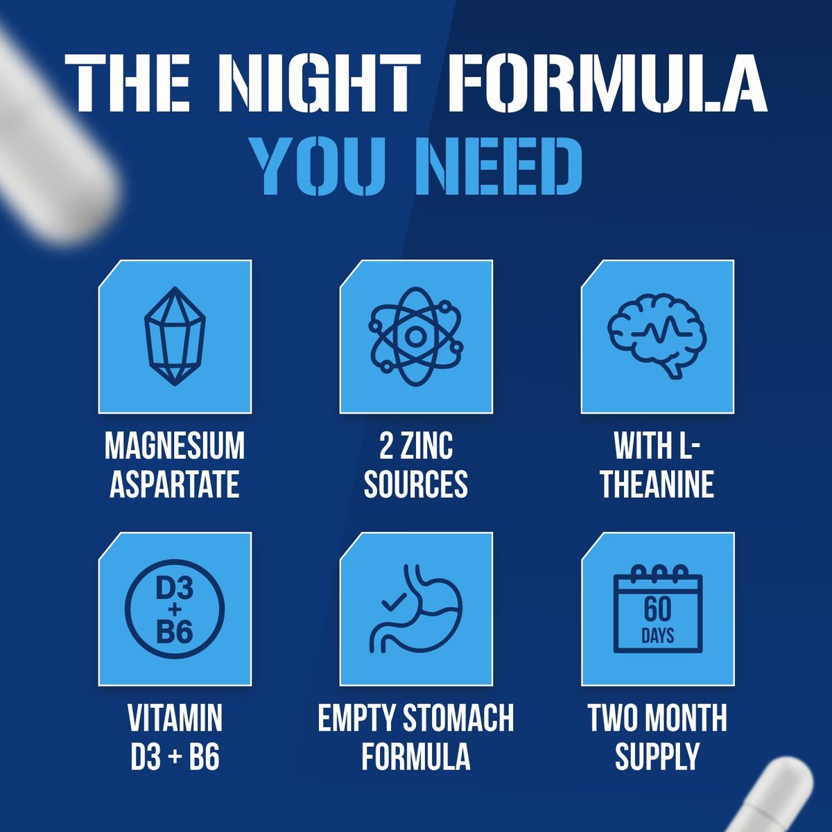 EVL Post-Workout Recovery Supplement – Magnesium und Zink – ZMatrix Zink Magnesium Aspartat zur Muskelregeneration und Schlafunterstützung